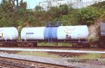 ASRX 1661, Domino Sugar tank car, S Connellsville, PA. 9-11-1988